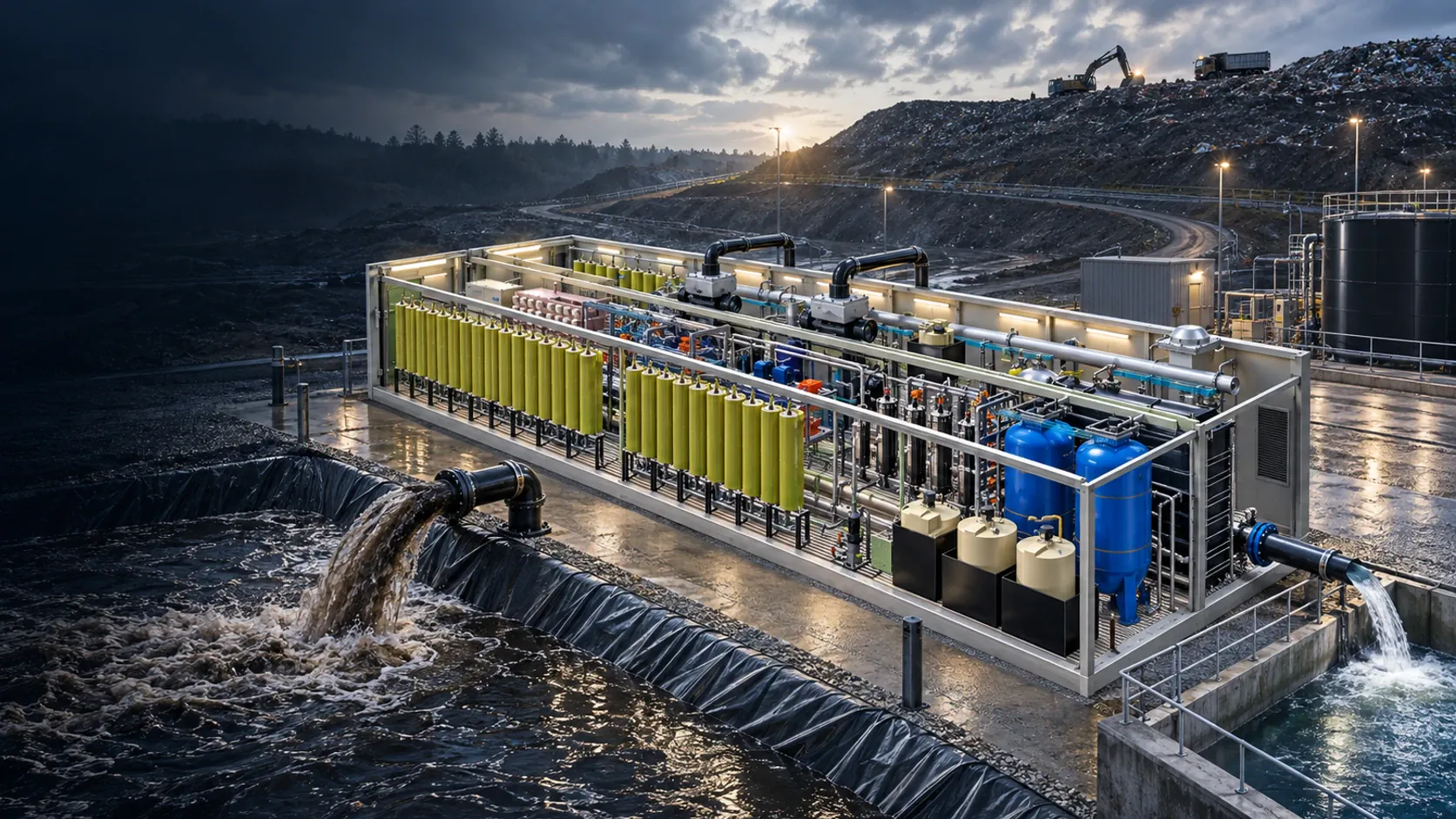 Bijeljina landfill leachate project: RCDT container concept.
