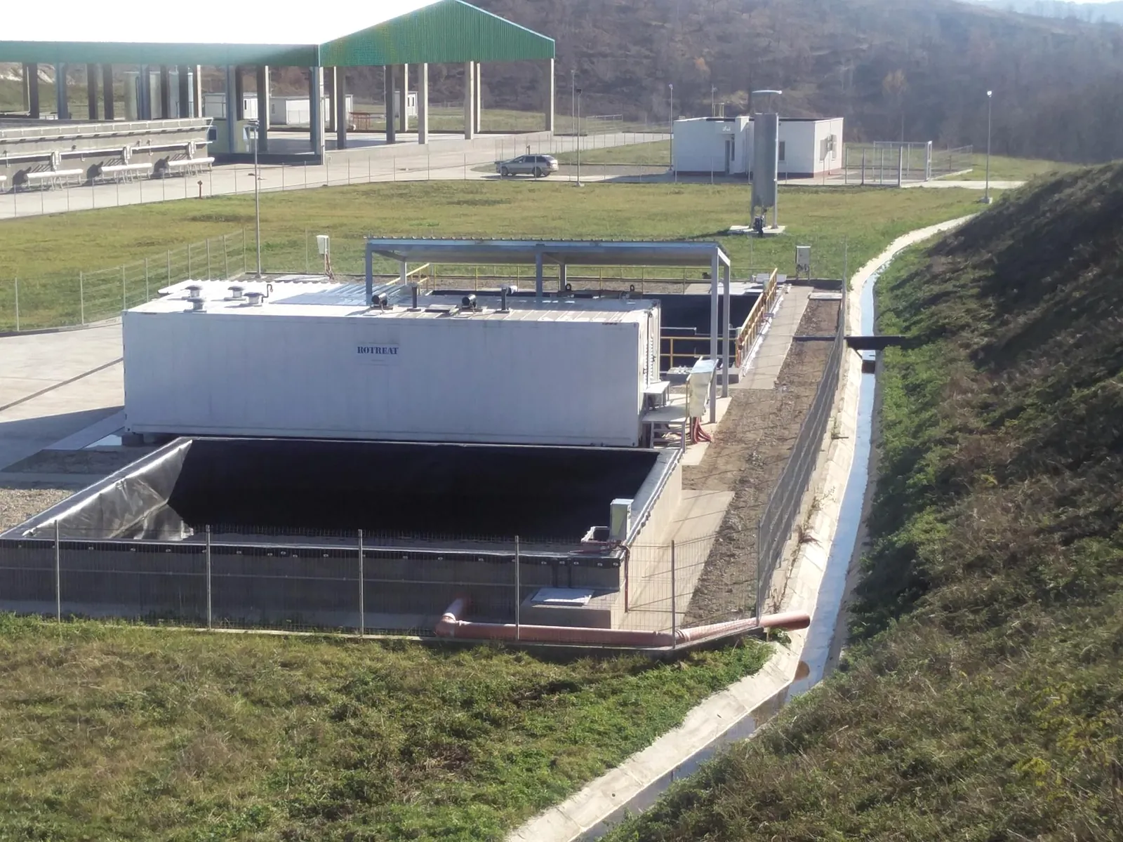 Caraș landfill leachate plant. Installed system