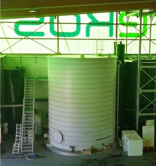 MBR for liquid waste. Installed system