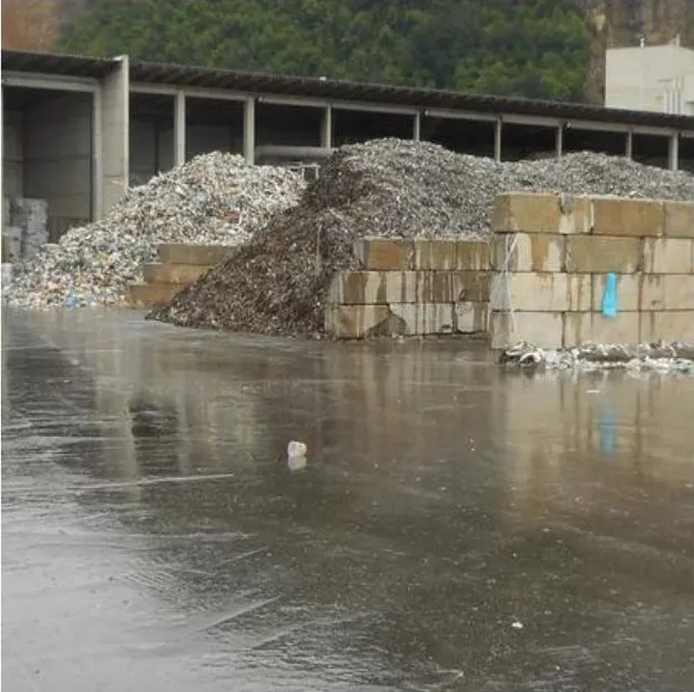 Contaminated surface water. Installed system