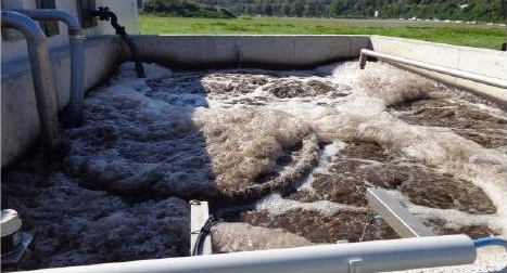 Belüftungsbecken der MBR-Anlage