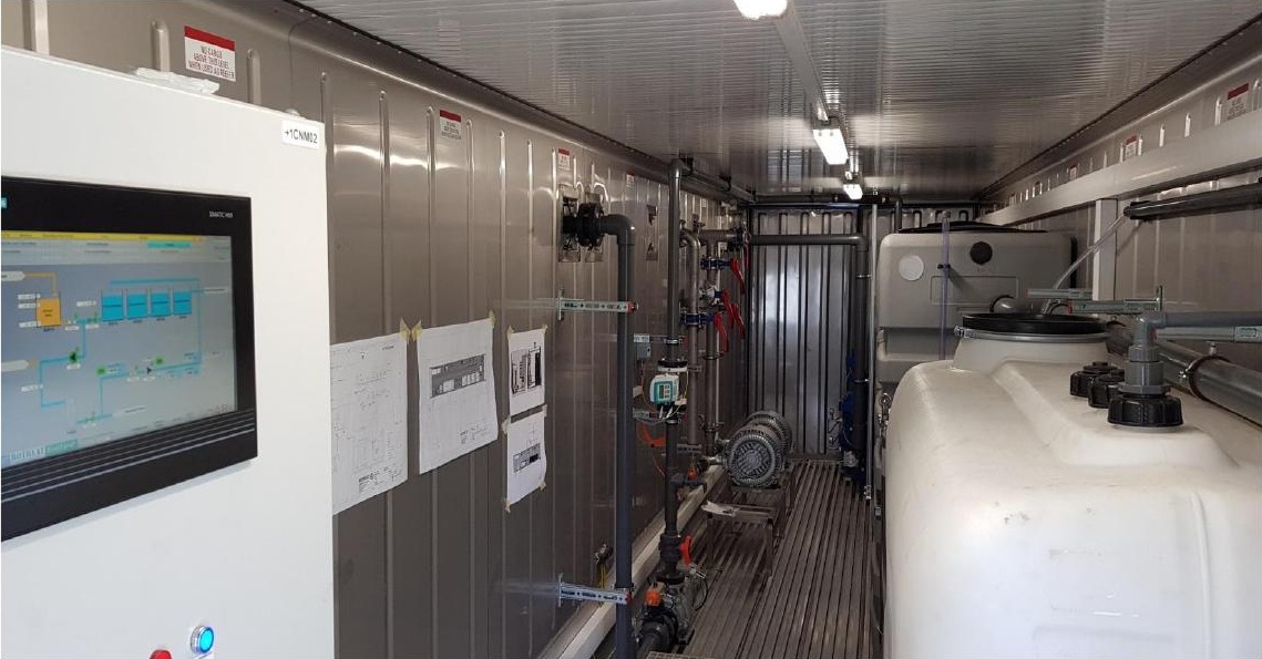 MBR for liquid waste: Rotreat MBR container interior